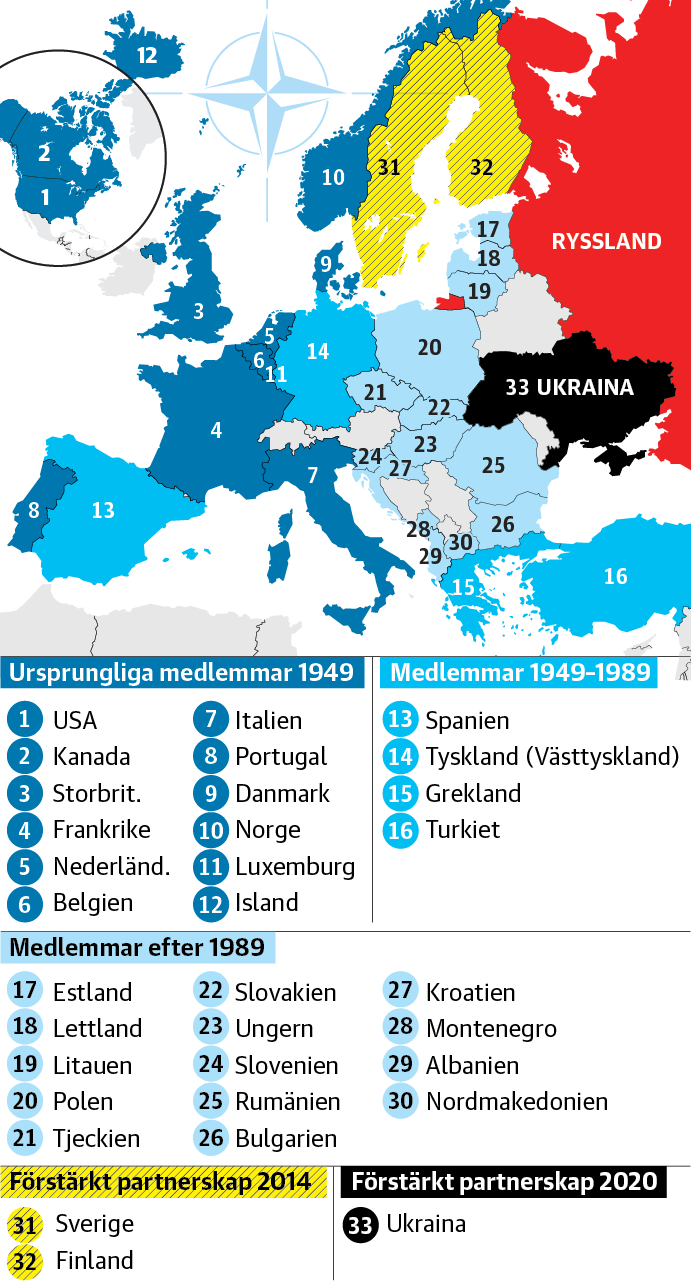 Sverige och Nato – det innebär ett svenskt medlemskap 