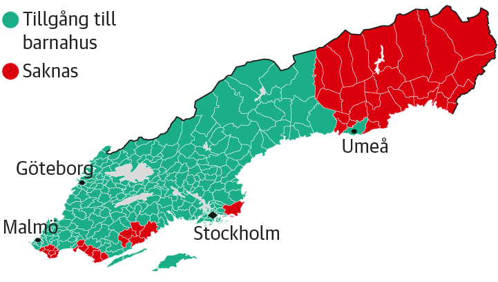 Barnahus i Sveriges kommuner