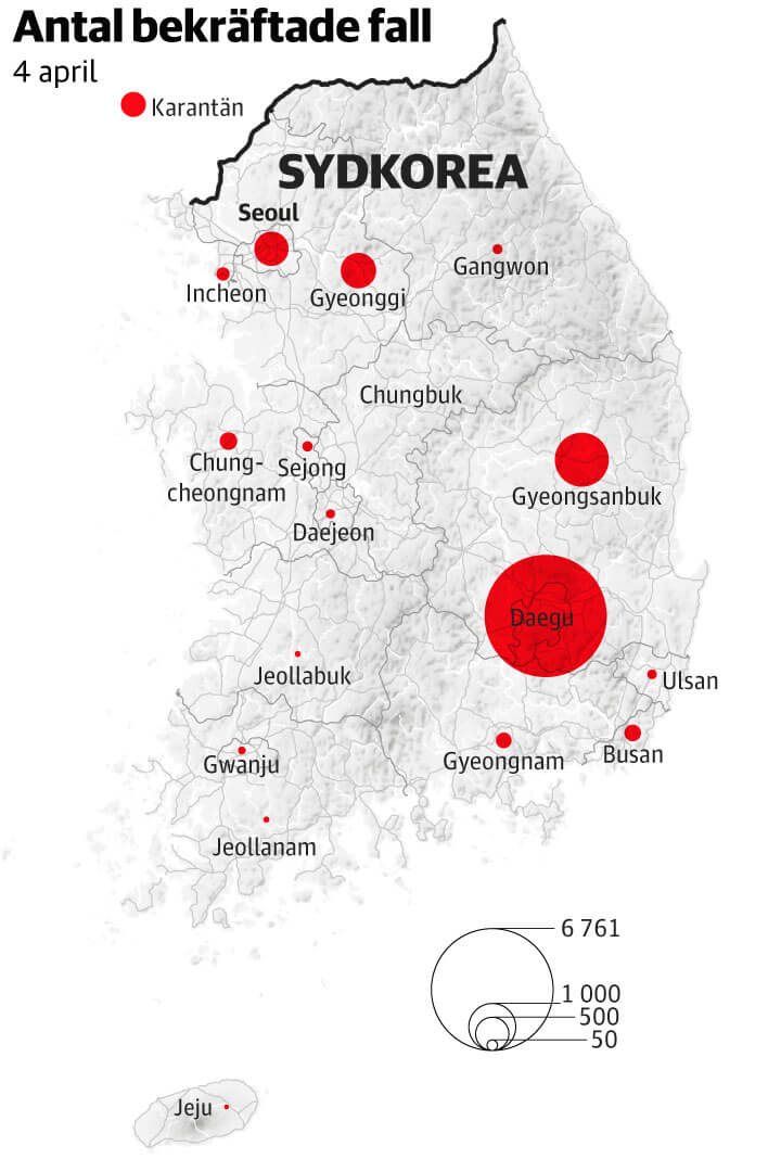 Sydkorea masstestar i sin kamp mot coronaviruset - DN.SE